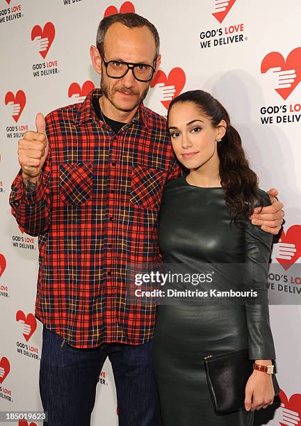 Terry Richardson and Audrey Gelman attend God's Love We Deliver 2013 Golden Heart Awards Celebration at Spring Studios on October 16, 2013 in New...