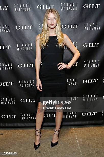 Linda Vojtova attends as Gilt And Stuart Weitzman celebrate the 5050 Boot 20th anniversary on October 16, 2013 in New York City.