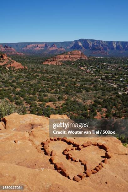 scenic view of rocky mountains against clear sky,sedona,arizona,united states,usa - sightseeing in sedona stock pictures, royalty-free photos & images