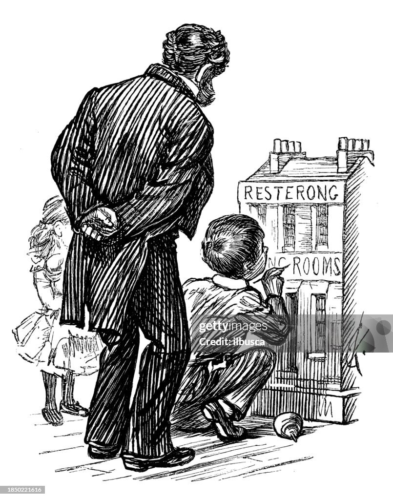 British satire caricature comic cartoon illustration