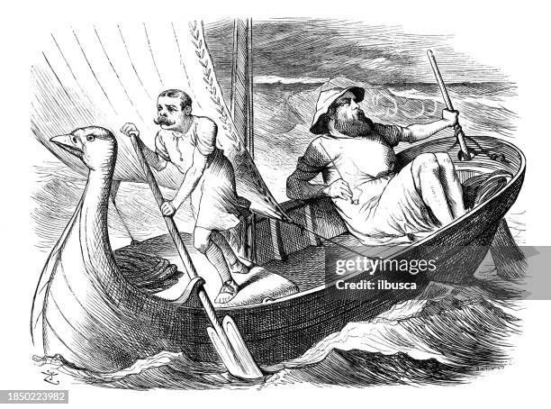 british satire caricature comic cartoon illustration - london attack stock illustrations