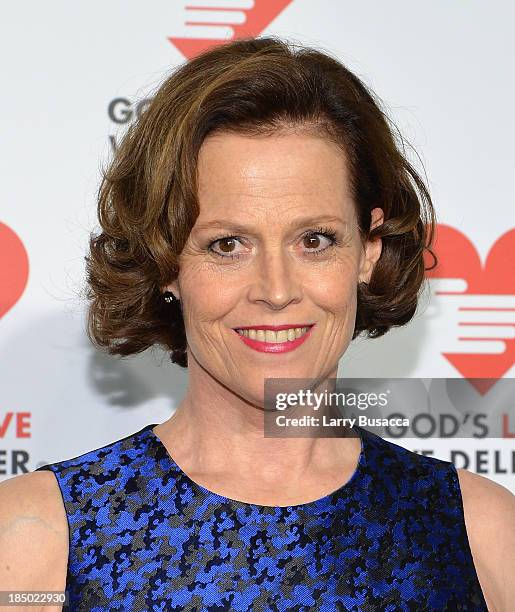 Actress Sigourney Weaver attends God's Love We Deliver 2013 Golden Heart Awards Celebration at Spring Studios on October 16, 2013 in New York City.