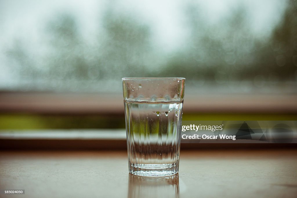 A glass of water