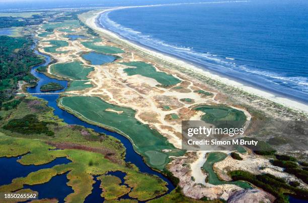 Aerial view of the Ocean Course at Kiawah Island Golf Resort on May 4th, 1997 in Kiawah Island, South Carolina.