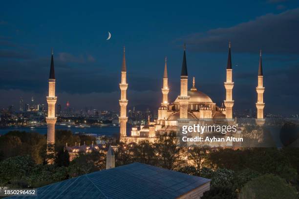 the blue mosque in istanbul, turkey - mosque stock pictures, royalty-free photos & images