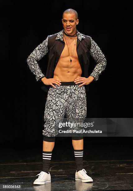 Fashion Model walks the runway at iiJin's spring/summer 2014 "The Glamorous Life" fashion show at Avalon on October 16, 2013 in Hollywood, California.