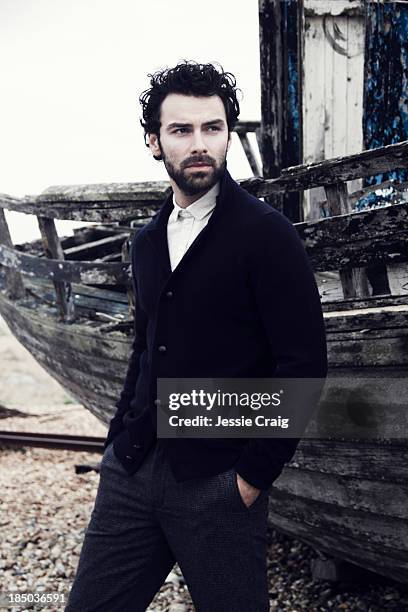 Actor Aidan Turner is photographed for Article magazine on August 7, 2013 in Romney Marsh, England.