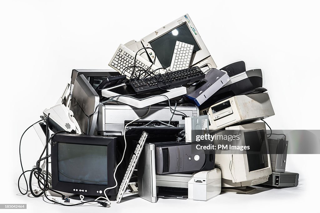 Pile of old computers