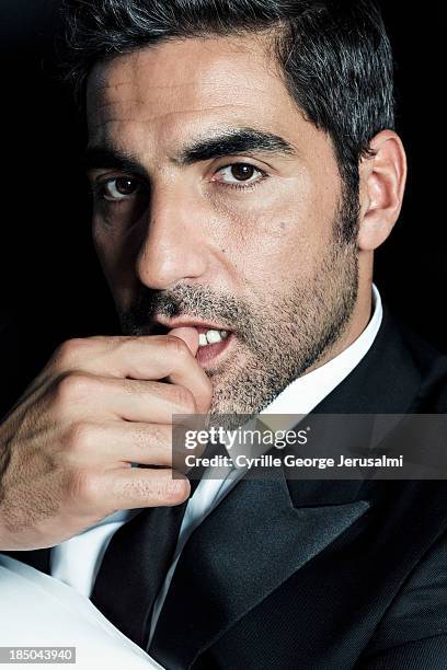 Humorist Ary Abittan is photographed for Self Assignment on September 20, 2013 in Paris, France.