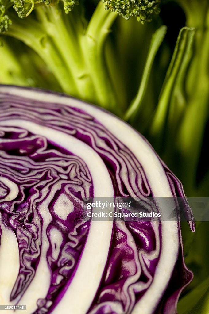 Red Cabbage and Broccoli