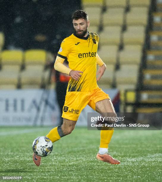 Livingston's Jamie Brandon in action during a cinch Premiership match between Livingston and Hibernian at the Tony Macaroni Arena, on December 09 in...