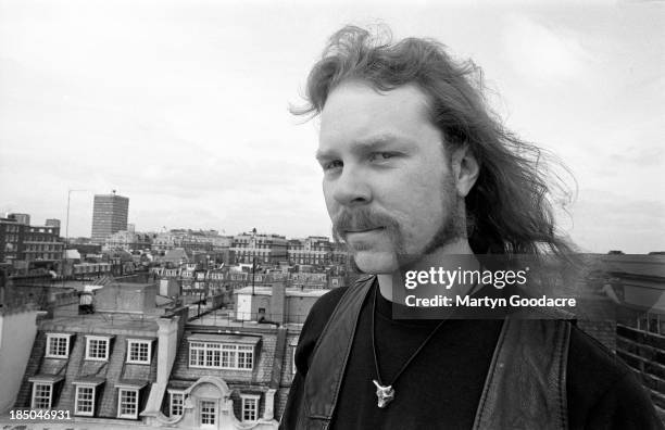 James Hetfield of Metallica, portrait, London, United Kingdom, April 1992.