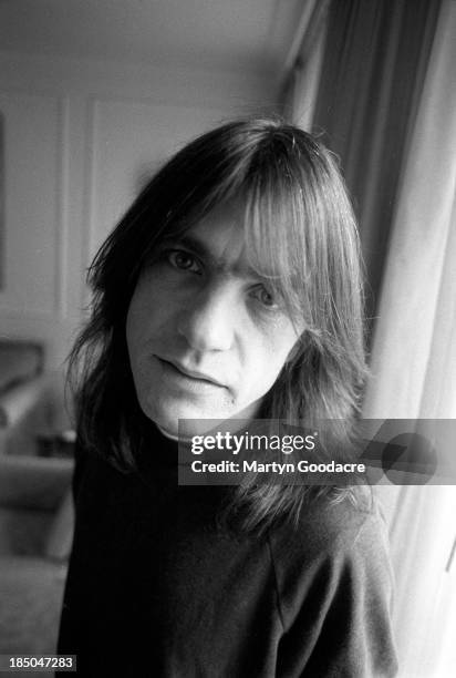 Malcolm Young of AC/DC, portrait, Germany, 1995.