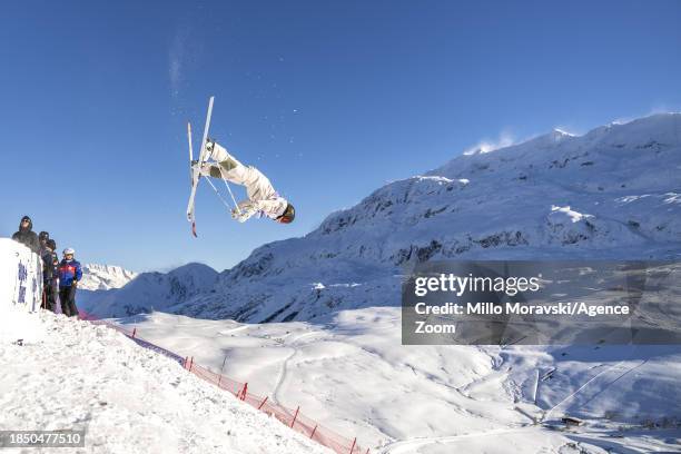 Camille Cabrol of Team France in action during the FIS Freestyle Ski World Cup Men's and Women's Moguls on December 15, 2023 in Alpe d'Huez, France.