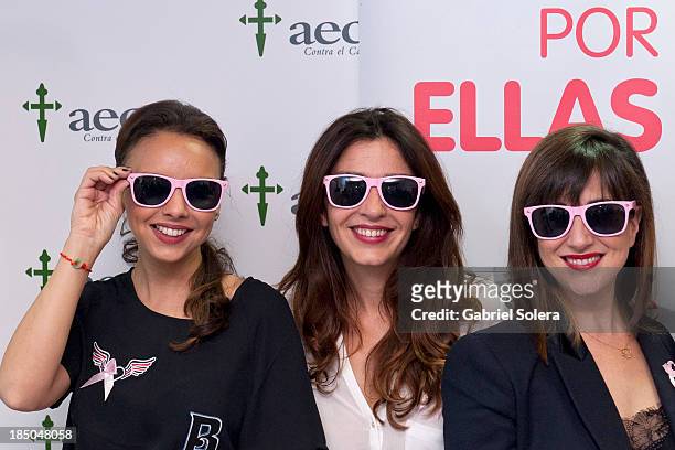 Chenoa, Mar Amate and Mai Meneses Present 'Color Esperanza' Song in Madrid on October 17, 2013 in Madrid, Spain.
