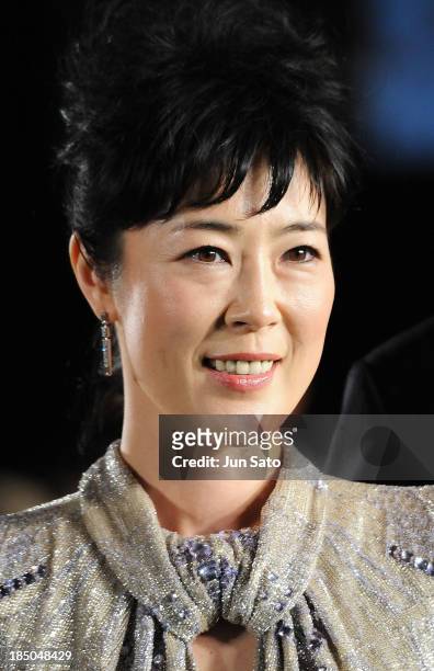 Actress Shinobu Terajima attends the 26th Tokyo International Film Festival Opening Ceremony at Roppongi Hills on October 17, 2013 in Tokyo, Japan.
