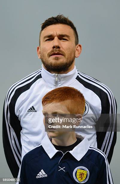 Robert Snodgrass of Scotland during the FIFA 2014 World Cup Qualifying Group A match between Scotland and Croatia at Hampden Park on October 15, 2013.