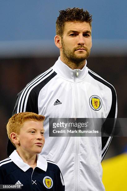 Charlie Mulgrew of Scotland during the FIFA 2014 World Cup Qualifying Group A match between Scotland and Croatia at Hampden Park on October 15, 2013.