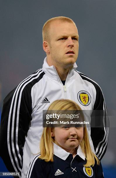 Steven Naismith of Scotland during the FIFA 2014 World Cup Qualifying Group A match between Scotland and Croatia at Hampden Park on October 15, 2013.