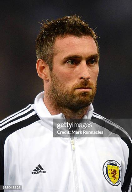 Allan McGregor of Scotland during the FIFA 2014 World Cup Qualifying Group A match between Scotland and Croatia at Hampden Park on October 15, 2013.