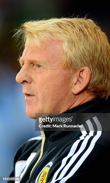 Scotland Manager Gordon Strachan during the FIFA 2014 World Cup Qualifying Group A match between Scotland and Croatia at Hampden Park on October 15,...