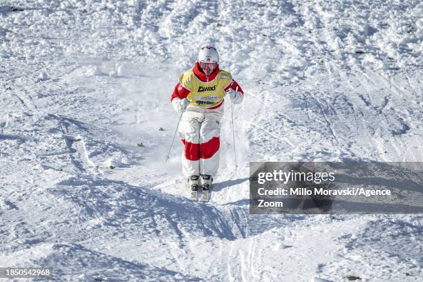 Mikael Kingsbury of Team Canada in action, takes 1st place during the FIS Freestyle Ski World Cup Men's and Women's Moguls on December 15, 2023 in...