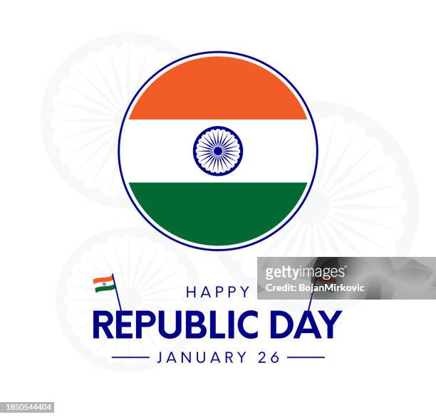 ilustrações de stock, clip art, desenhos animados e ícones de india republic day card, background design. vector - republic day