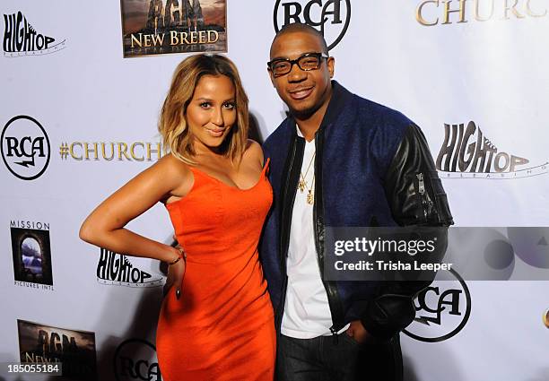 Adrienne Bailon and Ja Rule attend the "I'm In Love With A Church Girl" premiere at California Theatre on October 15, 2013 in San Jose, California.