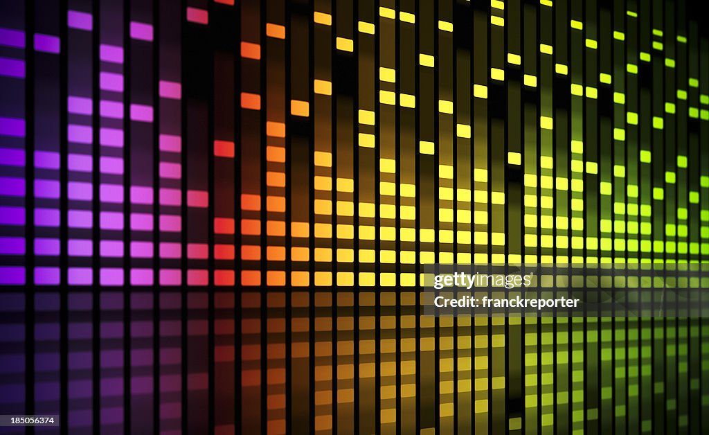 Music equaliser blurred graph