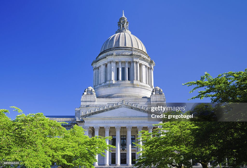 Dome atop Washington state capitol building in Olympia, WA