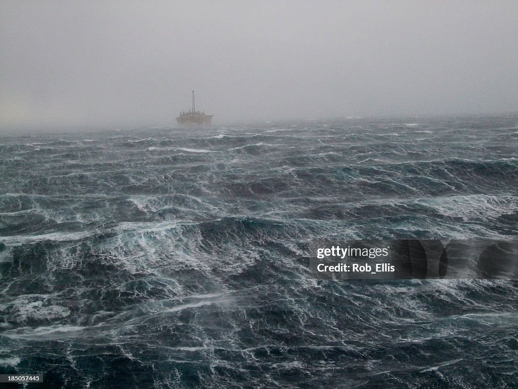 North Sea Oilrig Storm