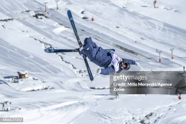 Olivia Giaccio of Team United States in action, takes 3rd place during the FIS Freestyle Ski World Cup Men's and Women's Moguls on December 15, 2023...