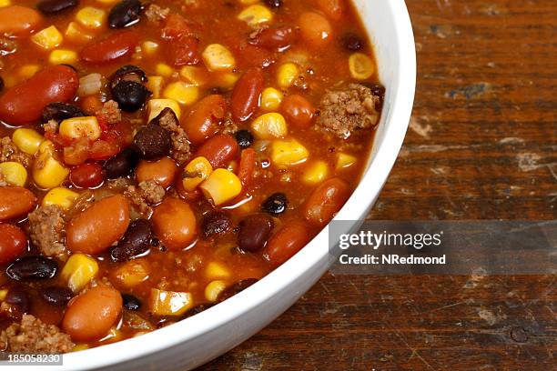 taco soup - chili soup stock pictures, royalty-free photos & images