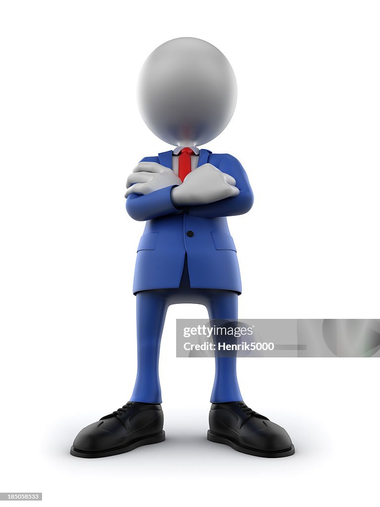 Confident and imposing business man, isolated on white/clipping path