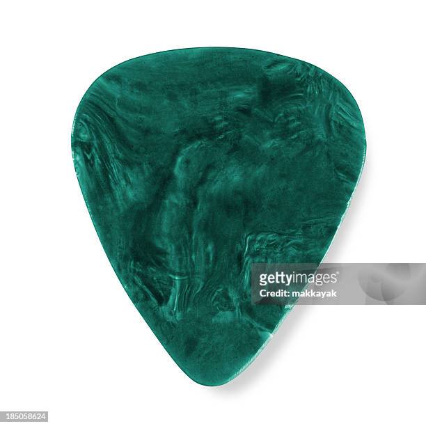 green plectrum - gitaarplectrum stockfoto's en -beelden