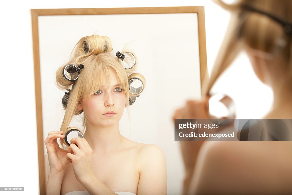 Using Hair Rollers