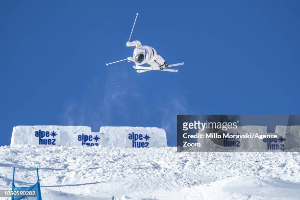 Benjamin Cavet of Team France in action during the FIS Freestyle Ski World Cup Men's and Women's Moguls on December 15, 2023 in Alpe d'Huez, France.