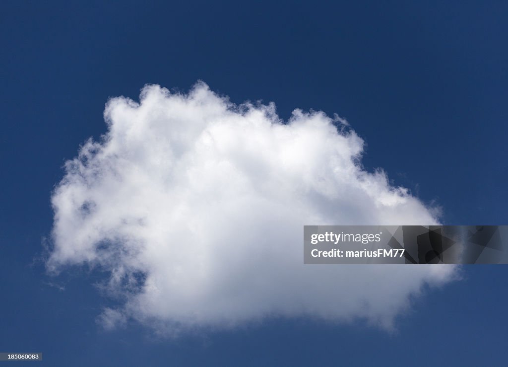 Isolated cloud over blue sky