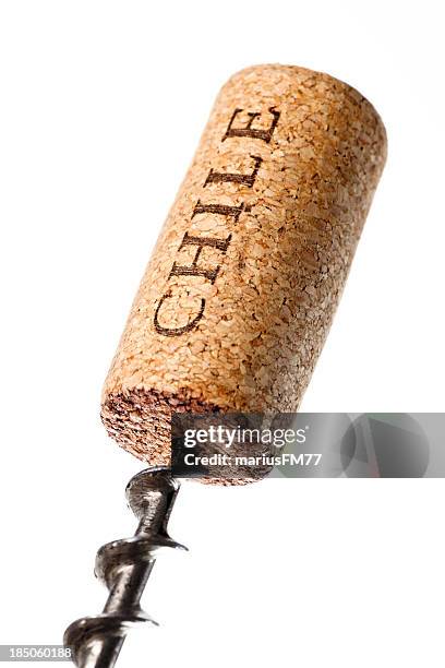 chile - red wine cork - cork stopper 個照片及圖片檔