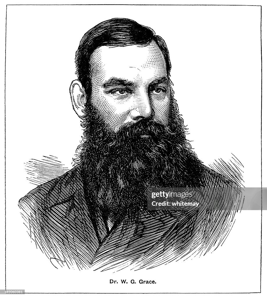 Dr W G Grace (Victorian engraving)