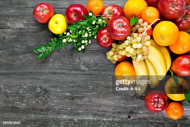 fresh fruits - fruit bowl stock pictures, royalty-free photos & images