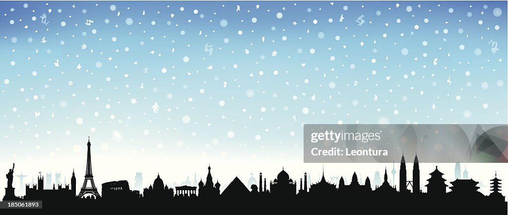 Snowy monde (Chaque bâtiment est amovible et complètes)