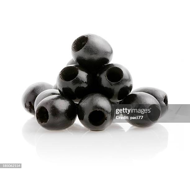schwarze oliven - schwarze olive stock-fotos und bilder