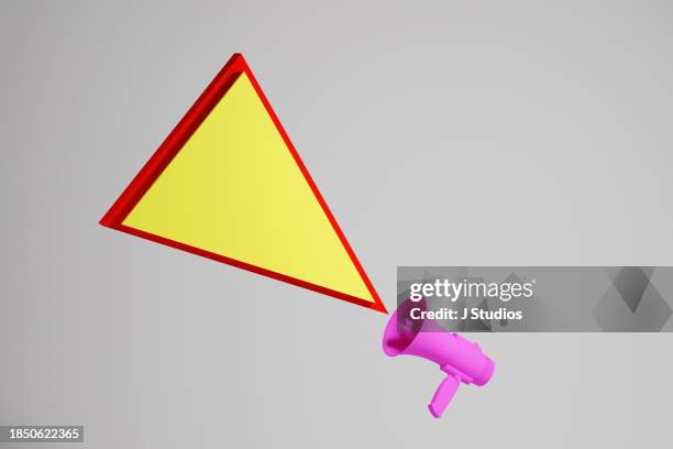 megaphone warning - megaphone icon stock pictures, royalty-free photos & images