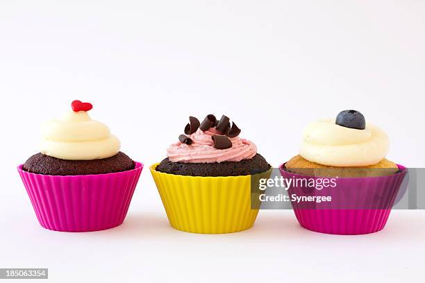 cupcakes - cake isolated stock pictures, royalty-free photos & images