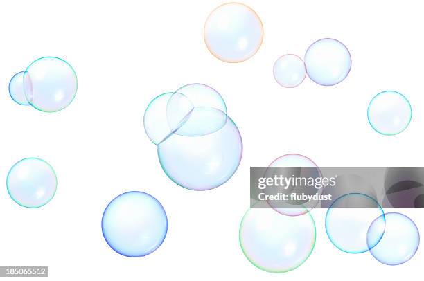 floating soap bubbles - soap stockfoto's en -beelden