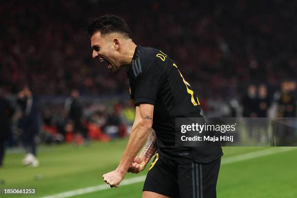 Dani Ceballos of Real Madrid celebrates scoring their team's third goal during the UEFA Champions League match between 1. FC Union Berlin and Real...
