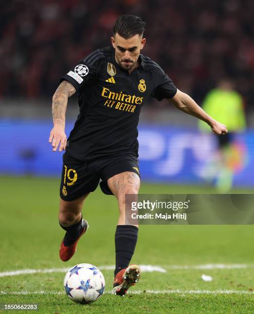 Dani Ceballos of Real Madrid scores their team's third goal during the UEFA Champions League match between 1. FC Union Berlin and Real Madrid CF at...