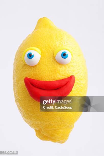 lemon portrait - clay stock illustrations