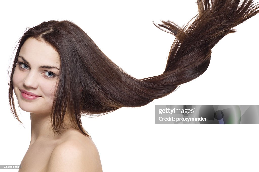 Junge Frau Porträt mit wunderschönen Haaren